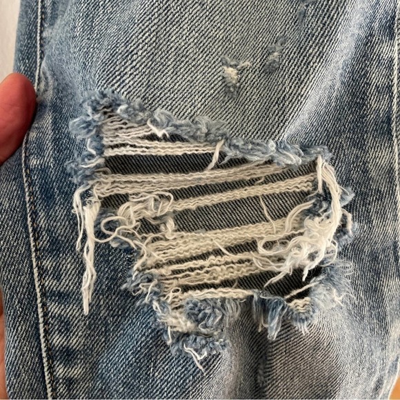 MOUSSY VINTAGE Ithan Distressed Raw Hem Ripped Ankle Mid-Rise Stretch Jeans 24 - Picture 15 of 15